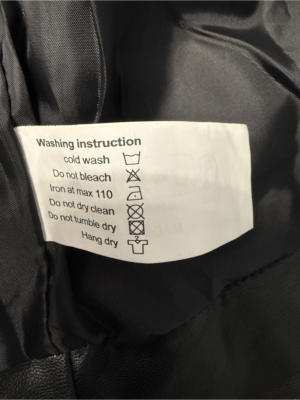 Black Faux-Leather Moto Vest with Asymmetric Zip - Picture 6 of 8